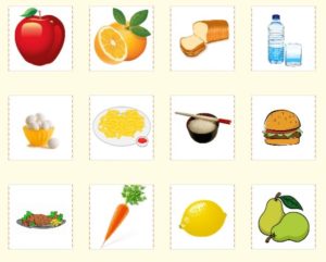 Food Flashcards for kids – 37 free items