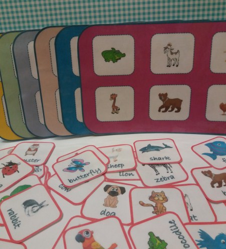 Lotto with 36 animal words for free