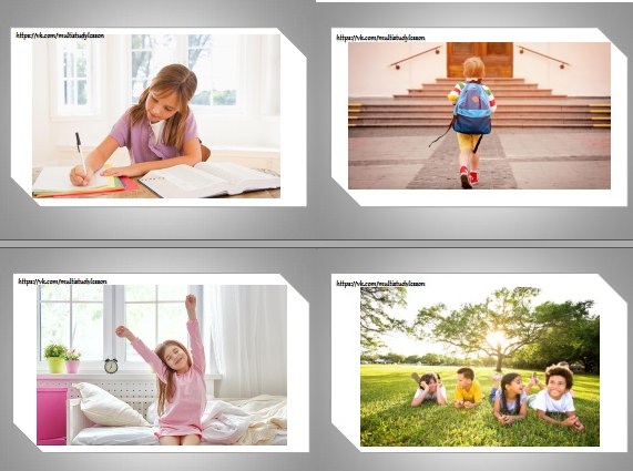 Daily activities: flashcards with definitions